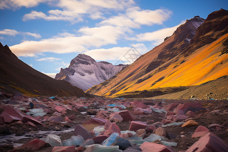 独特风景的安第斯山脉景观图片