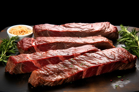 美味嫩滑的生鲜牛肉背景图片