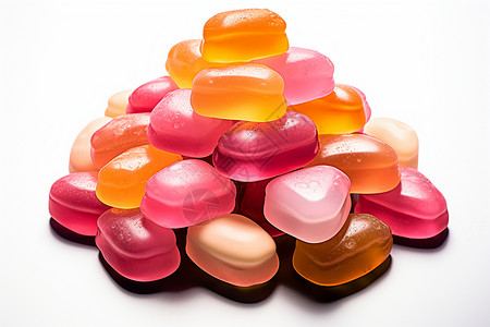 色彩缤纷的软皮糖果背景图片