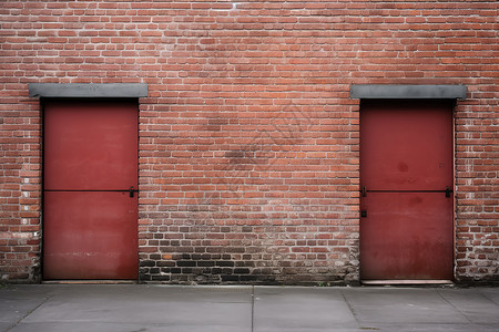 入口的红色大门背景图片