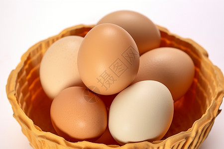 篮子里健康的鸡蛋图片