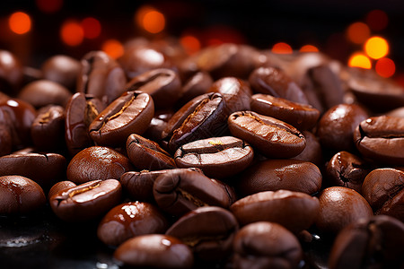醇香的咖啡豆子图片