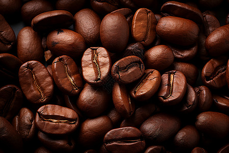浓郁的咖啡豆背景图片