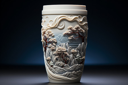 设计的中国风咖啡杯图片