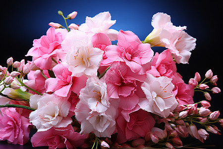 漂亮的粉白色花束背景图片
