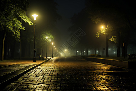 街道上的路灯背景图片