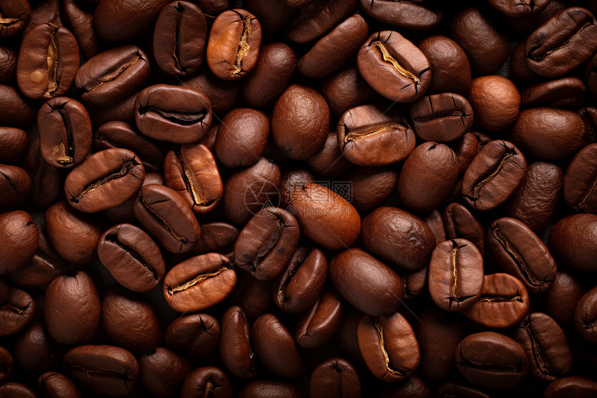 醇香健康的咖啡豆图片