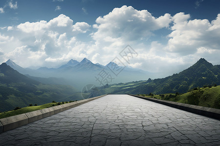 山脉中蜿蜒的道路图片