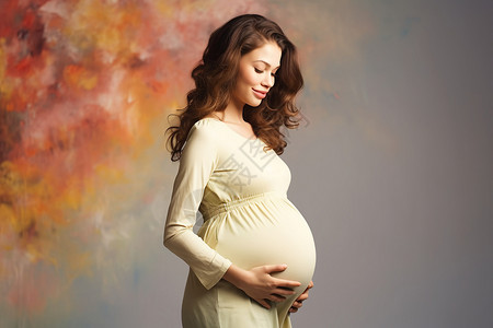 幸福的孕妇背景图片