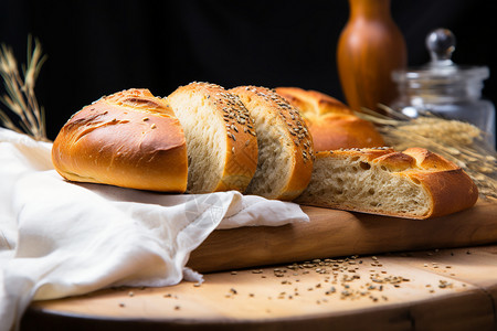 健康营养的面包背景图片