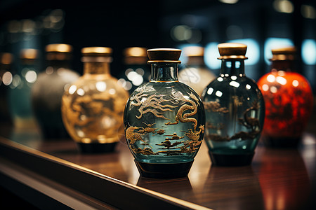 传统美酒玻璃瓶的文化图片