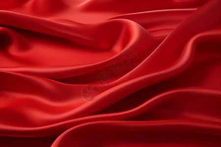 红色丝绸流沙光泽红丝绸的闪亮光泽背景