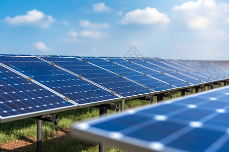 新能源太阳能太阳能板的照片背景