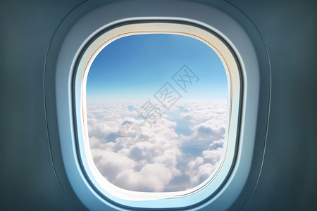 飞机舱中的窗口背景图片