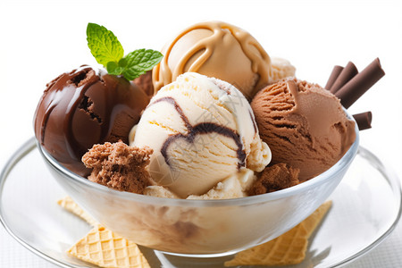 可口的冰淇淋奶球图片
