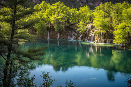 漂亮的瀑布风景图片