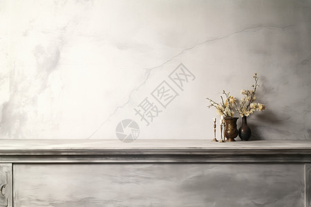 室内典雅的大理石墙面设计背景图片