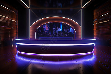 富士电视台电视台的霓虹灯设计图片