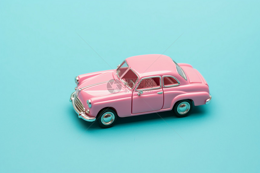 粉色的经典玩具车图片