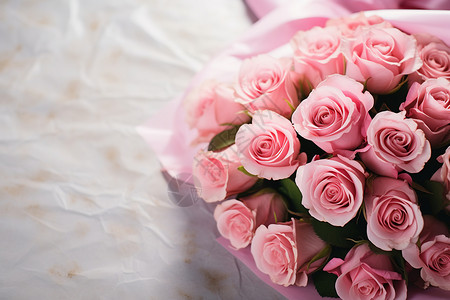 一束粉色的玫瑰花束高清图片