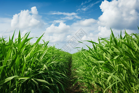 蔗田一片翠绿的草地背景