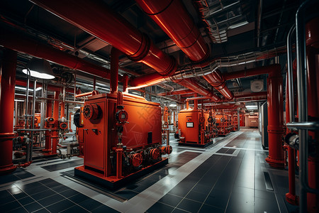工厂中的供暖系统图片