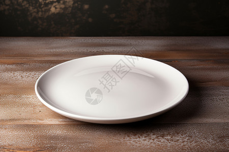 白色瓷盘素材简约的白瓷盘背景