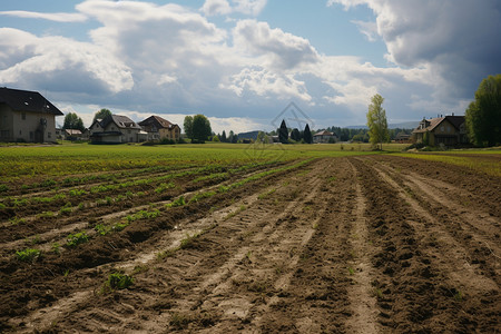 乡村种植的农田图片