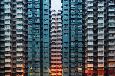 中国住宅楼群背景图片