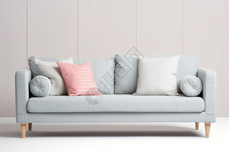 柔软灰色沙发温馨雅致的沙发背景