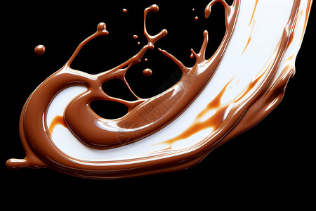 巧克力浆波纹图片