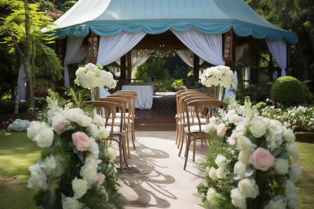 婚礼花园背景图片