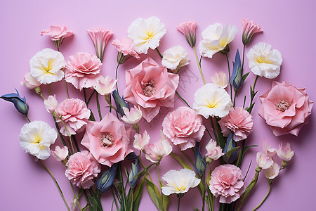 浪漫的粉色花束背景图片
