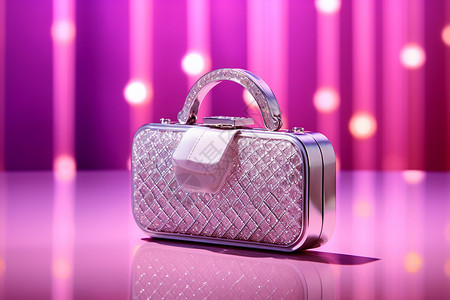 粉色菱格手提包背景图片