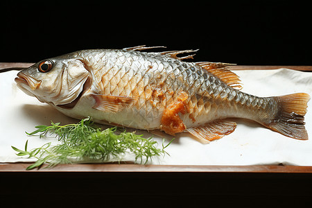 美味传统的清蒸鲤鱼图片