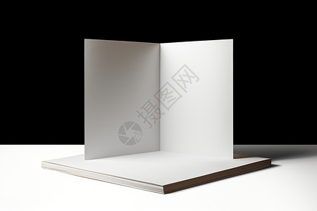 设计宣传册白色折叠卡片背景