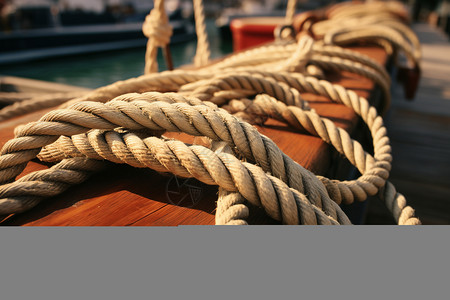 渔船上的绳子图片