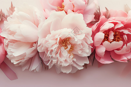 浪漫的粉色牡丹花图片