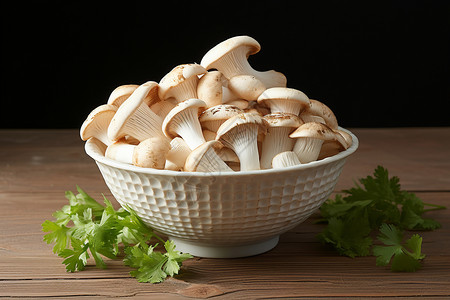 一碗蘑菇美味牛肝菌高清图片