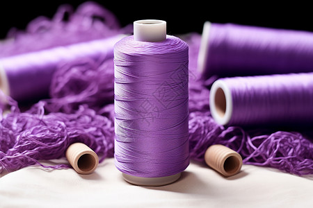 精致的紫色纺织线圈图片