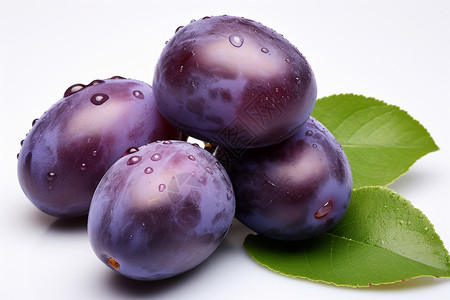 清新紫色水果背景图片