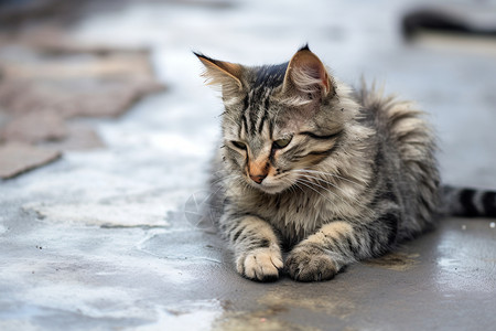 可怜的宠物猫咪图片