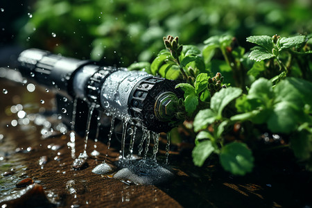 自动化农场的灌溉系统图片