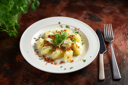意大利传统美食的土豆块图片
