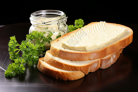 健康饮食的黄油面包图片