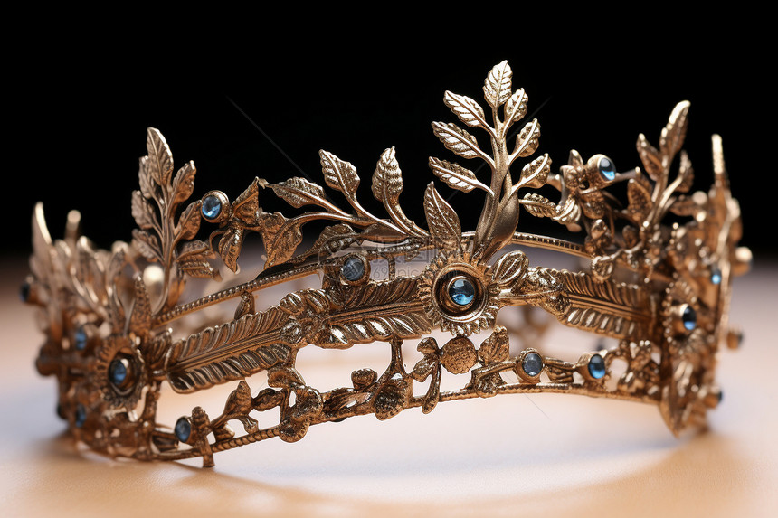 奢华的金色王冠装饰图片