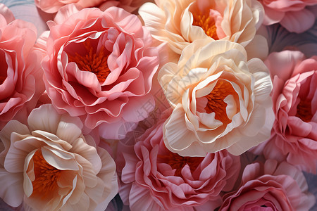 浪漫的粉色花朵背景图片