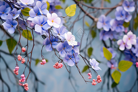 紫色的小花朵背景图片