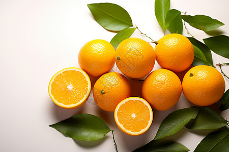 新鲜多汁的橘子图片