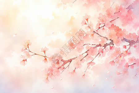 唯美的樱花创意背景背景图片